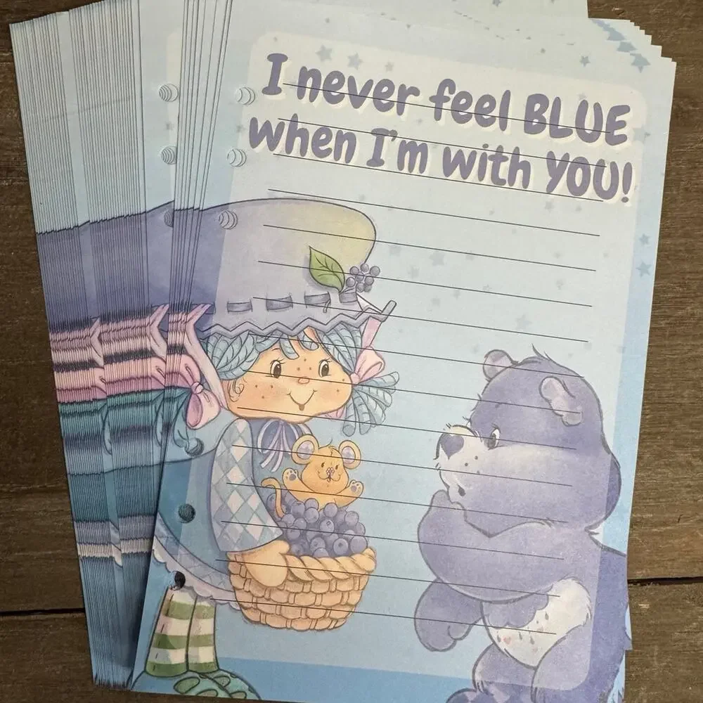 Blueberry Muffin & Care Bear Size A5 Refill Paper (50 Sheets)